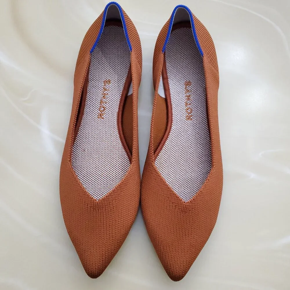 Rothy’s The Point Slip On Women's Flats in Brandy Size 11